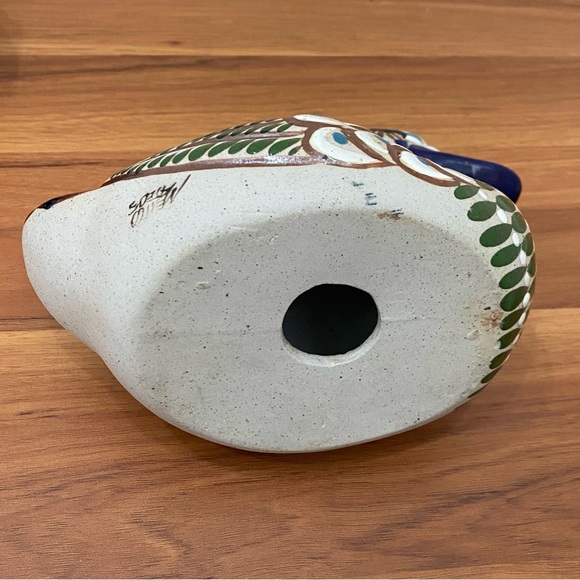 TONALA Mexican Folk Art Pottery Large Duck Sculpture Figurine Decor - Picture 9 of 14